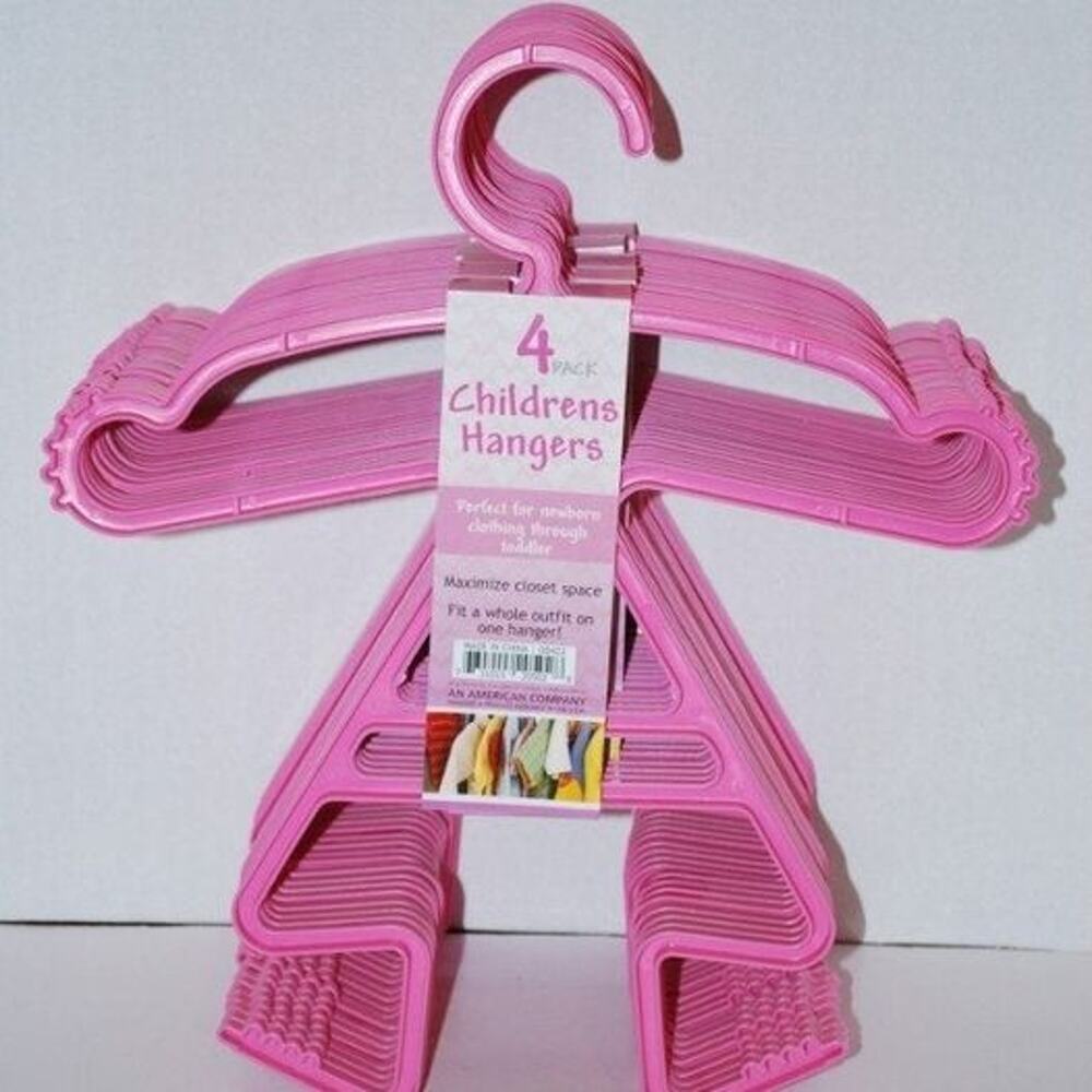 20 Pink Baby Hangers Bulk Bundle Retail Kids Newborn Toddler Closet Organizer